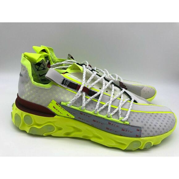 Nike React ISPA Sneakers Platinum Volt Running Shoes CT2692 002 Men's Size 9📦 - Picture 1 of 12